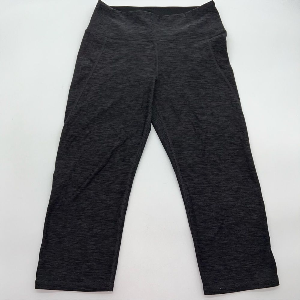 H&M Sport Women's Cropped Space Dyed Black Legging-Size S